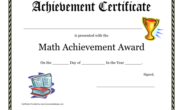 Certificate Template Archives  Professional Template for Math Award Certificate Template