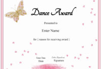 Certificate Templates November 2018 inside Printable Ballet Certificate Templates