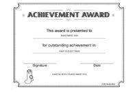 Certificates Of Achievements  Certificate Template Downloads within Best Great Job Certificate Template Free 9 Design Awards