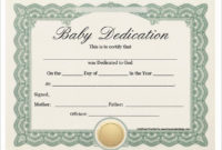 Child Dedication Certificate Templates Unique Baby intended for Baby Dedication Certificate Template