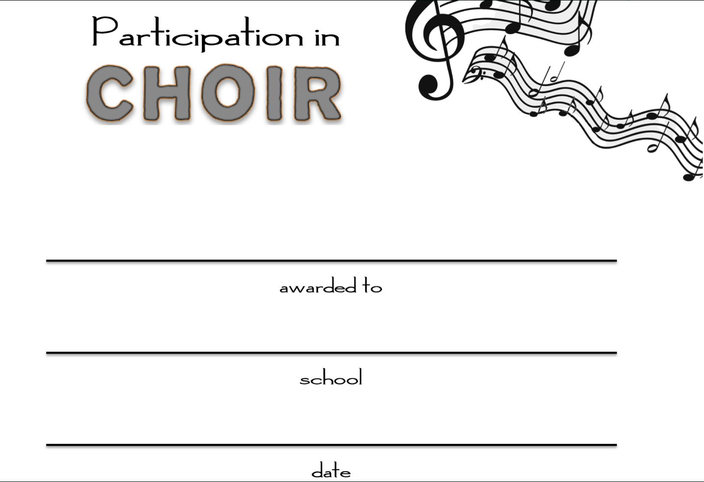 Choir Certificate Template  Business Plan Templates intended for Choir Certificate Template