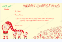 Christmas Gift Certificate Templates 99 Editable in Amazing Christmas Gift Certificate Template Free