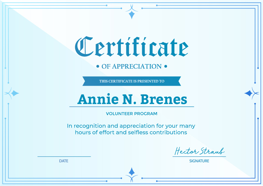 Church Certificates And Award Templates  Simplecert within Amazing Volunteer Of The Year Certificate Template