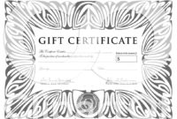 Clipart Of A Grayscale Gift Certificate With Sample Text with Free Tattoo Certificates Top 7 Cool Free Templates