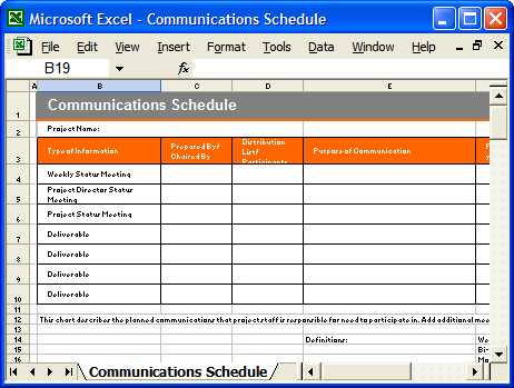 Communication Plan Template Ms Word/Excel  Templates with Awesome It Steering Committee Agenda Template