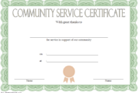 Community Service Hours Certificate Template Free 1 regarding Amazing Certificate Of Service Template Free