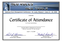 Conference Certificate Of Attendance Template  Best within Free Certificate Of Attendance Conference Template