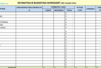 Construction Estimating Excel Spreadsheet Template Download throughout Quality Software Development Cost Estimation Template