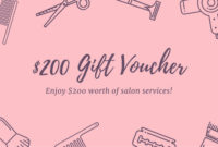 Customize 44 Hair Salon Gift Certificate Templates Online inside Best Beauty Salon Gift Certificate