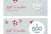 Cute Hand Drawn Christmas Gift Voucher Coupon Discount in Merry Christmas Gift Certificate Templates