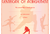 Dance Certificate Of Achievement Template Download inside Ballet Certificate Template