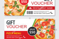 Discount Gift Voucher Fast Food Template  Business with Best Pizza Gift Certificate Template