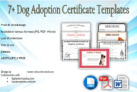 Dog Adoption Certificate Editable Templates 7 Designs Free with regard to Free Stuffed Animal Adoption Certificate Editable Templates