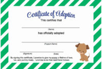 Dog Adoption Certificate Template Free Luxury Puppy Party throughout Amazing Stuffed Animal Adoption Certificate Template Free