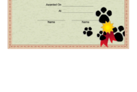 Dog Show Certificate Printable Pdf Download with Dog Obedience Certificate Templates