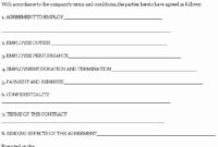 Dog Training Contract Template Unique Employee Agreement pertaining to Dog Obedience Certificate Template Free 8 Docs