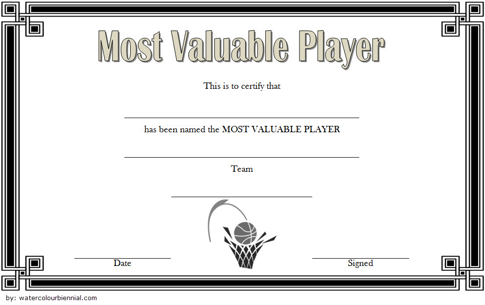 Download 10 Basketball Mvp Certificate Editable Templates in Physical Education Certificate 8 Template Designs