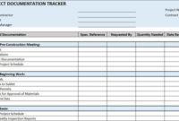 Download Construction Documentation Tracker Template For Free with regard to Cost Tracking Template