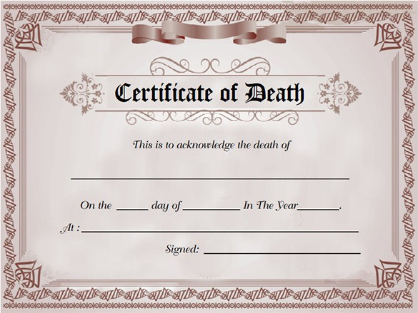 Duplicate Certificate Template  Carlynstudio for Fake Death Certificate Template