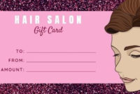 Easy To Edit Hair Salon Gift Certificates intended for Beauty Salon Gift Certificate