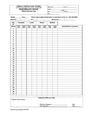 Editable Diabetic Flow Sheet Template  Fill Out  Print for Awesome Diabetes Record Log Template