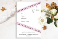 Editable Gift Certificate Template For Her Corjl for Best Pink Gift Certificate Template