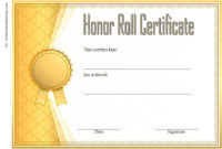 Editable Honor Roll Certificate Templates  7 Best Ideas intended for Blessing Certificate Template Free 7 New Concepts