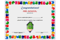 Editable Preschool Graduation Certificate Template Free 7 throughout Certificate For Pre K Graduation Template