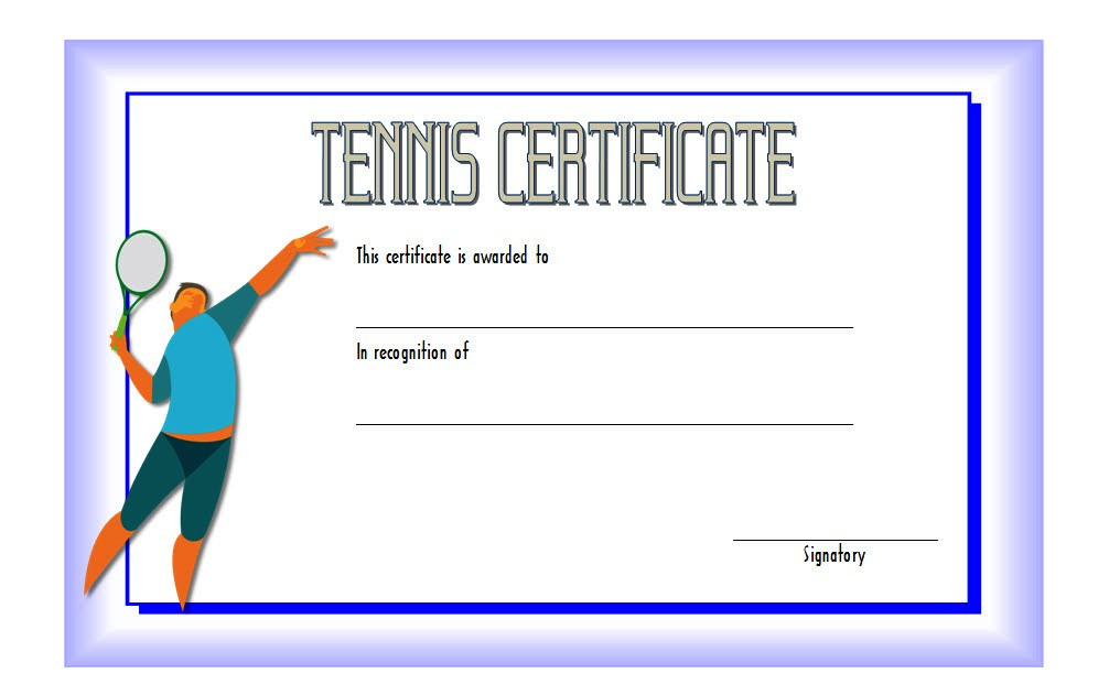 Editable Tennis Certificates 10 Customizable Templates for Badminton Certificate Template Free 12 Awards
