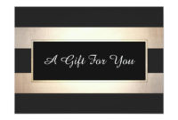Elegant Black And Gold Stripes Gift Certificate  Zazzle throughout Elegant Gift Certificate Template