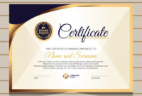 Elegant Style For Certificate Template  Premium Vector within Quality Elegant Certificate Templates Free
