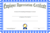 Employee Appreciation Certificate Template 7 Great inside Free Certificate Of Appearance Template