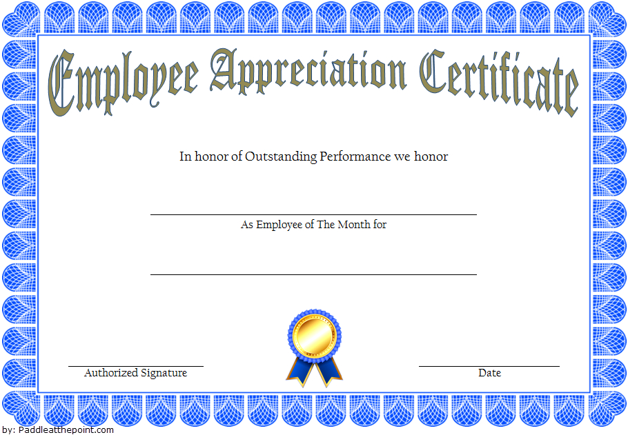 Employee Appreciation Certificate Template 7 Great inside Free Certificate Of Appearance Template