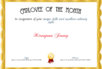 Employee Of The Month Certificate Template  Driverlayer intended for Employee Of The Month Certificate Template