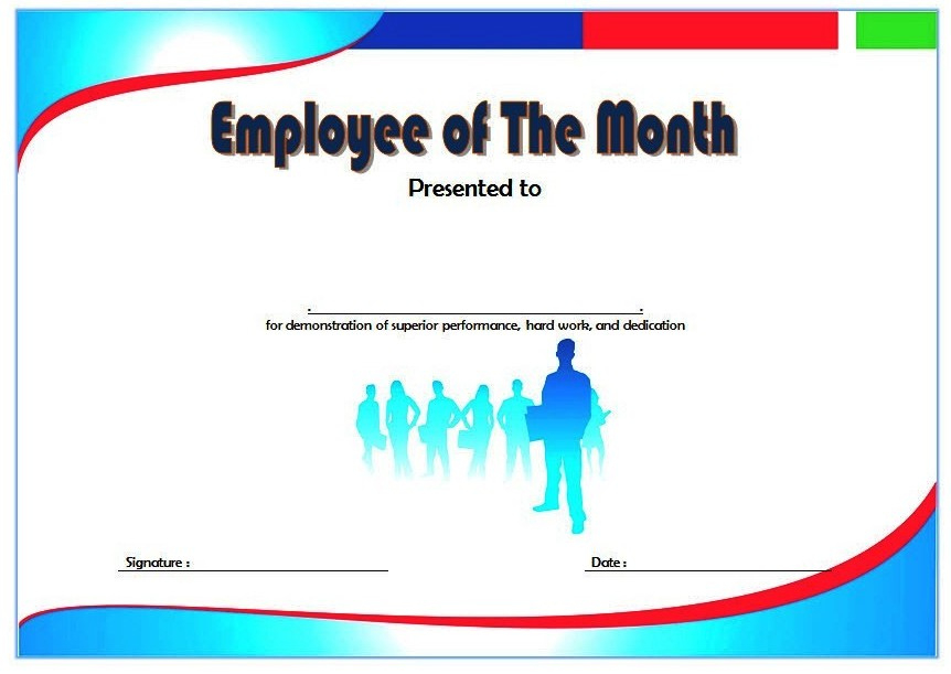 Employee Of The Month Certificate Templates  10 Best Ideas regarding Employee Certificate Template Free 10 Best Designs