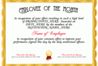 Employee Of The Month  Here Is Our Free Certificate For regarding Free Employee Certificate Template Free 10 Best Designs