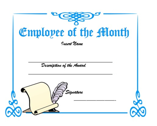 Employee Of The Year Certificate Templates  Best Samples with regard to Quality Employee Of The Year Certificate Template Free