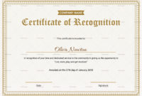 Employee Recognition Certificates Templates  Calep For with regard to Certificate Of Ownership Template
