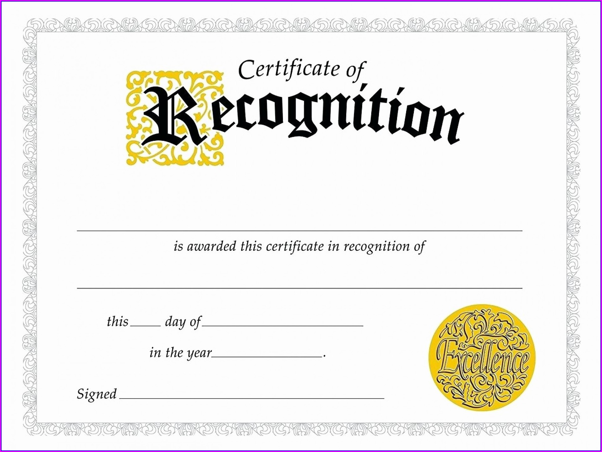 Employee Recognition Certificates Templates Free Templates within Employee Recognition Certificates Templates Free