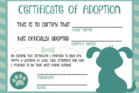Fake Adoption Certificate Free Printable  Free Printable with Free Stuffed Animal Adoption Certificate Editable Templates