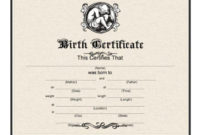 Fake Birth Certificate Template  Free Download  Birth within Baby Doll Birth Certificate Template