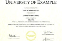 Fake Diploma Certificate Template  Templates Example in Fake Diploma Certificate Template