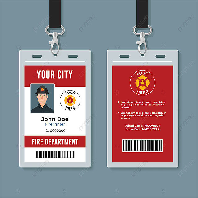 Firefighter Id Badge Design Template Template For Free in Firefighter Certificate Template