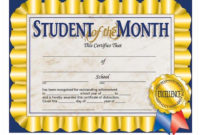 Flipside Products 85" X 11" Student Of The Month within Amazing Hayes Certificate Templates
