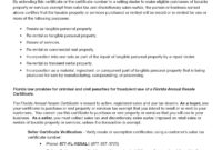 Florida Tax Exemption Forms  Aviall Support Center for Best Resale Certificate Request Letter Template