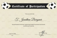 Football Certificate Of Participation  Calepmidnightpig intended for Amazing Soccer Certificate Template