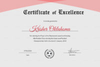 Football Excellence Award Certificate Design Template In intended for Certificate Of Excellence Template Word
