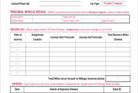 Free 7 Sample Mileage Log Forms In Pdf in Free Medical Expense Log Template