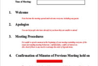 Free 8 Sample Meeting Agenda Templates In Pdf intended for Template For Board Meeting Agenda