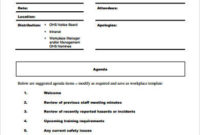 Free 8 Sample Staff Meeting Agenda Templates In Pdf inside Sample Agenda Template For Meeting